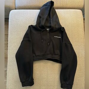Alphalete Black Cropped Hoodie